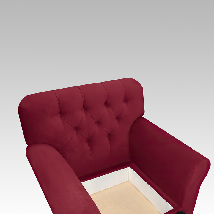 Sillón Baúl 1 Cuerpo Estilo Capitoné Recife FS Mobiliario